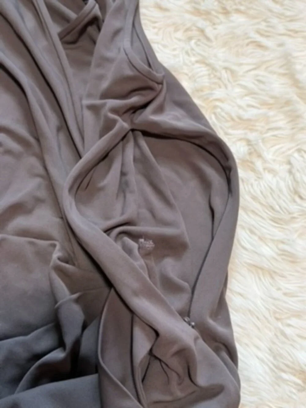 St. John Faux Wrap Brown Jersey Dress - Size 8